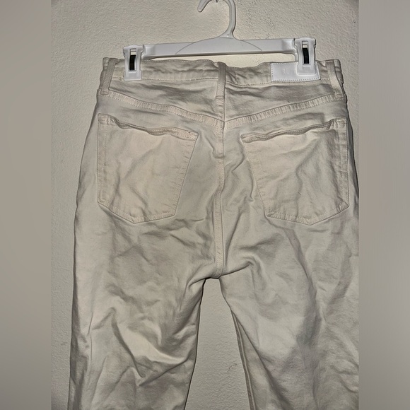 RE/DONE redone women’s white hidden button fly 90s high rise ankle crop jeans 29 - Picture 5 of 10